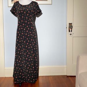 Esprit vintage 90s maxi dress.  Black floral.
